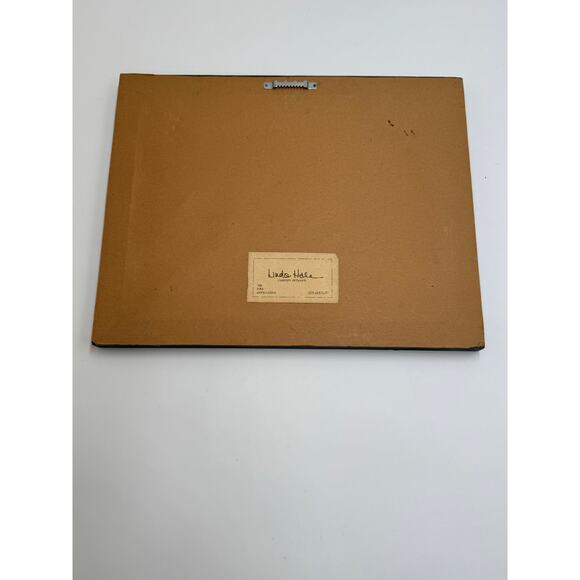 Linda Hale Snowman Scene Wood Damaged Frame Dated 1981 14.5 X 11.5 - Picture 8 of 8